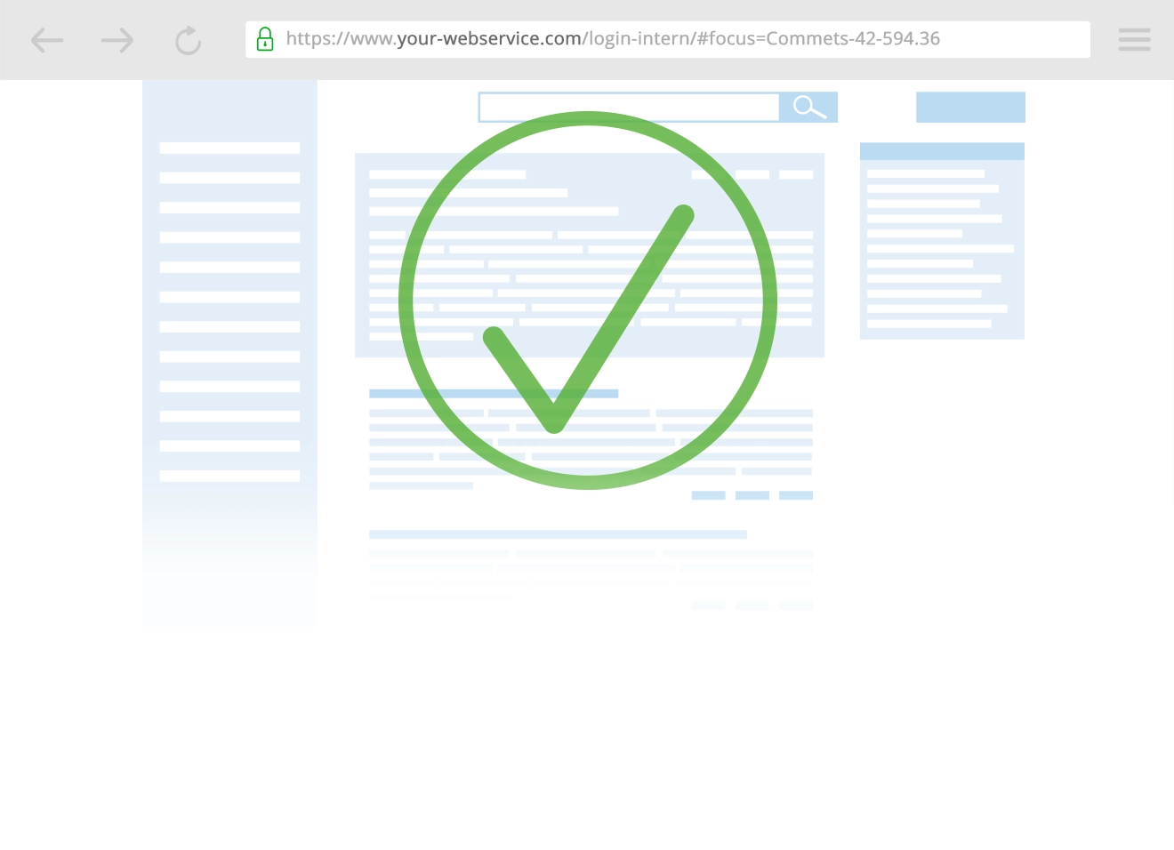 Slider Browseransicht eines eingeloggten Zustands